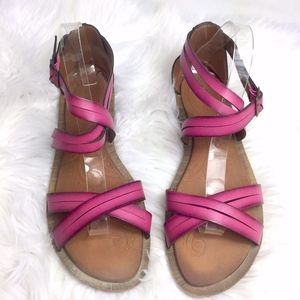 Clarks Billie Jazz Fuchsia Gladiator Sandal Sz 10M